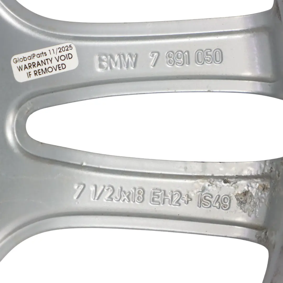 BMW E81 E87 Silver Front Alloy Wheel Rim 18" M Double Spoke 261 7,5J - SKU 7891050-1 - Part number 7891050