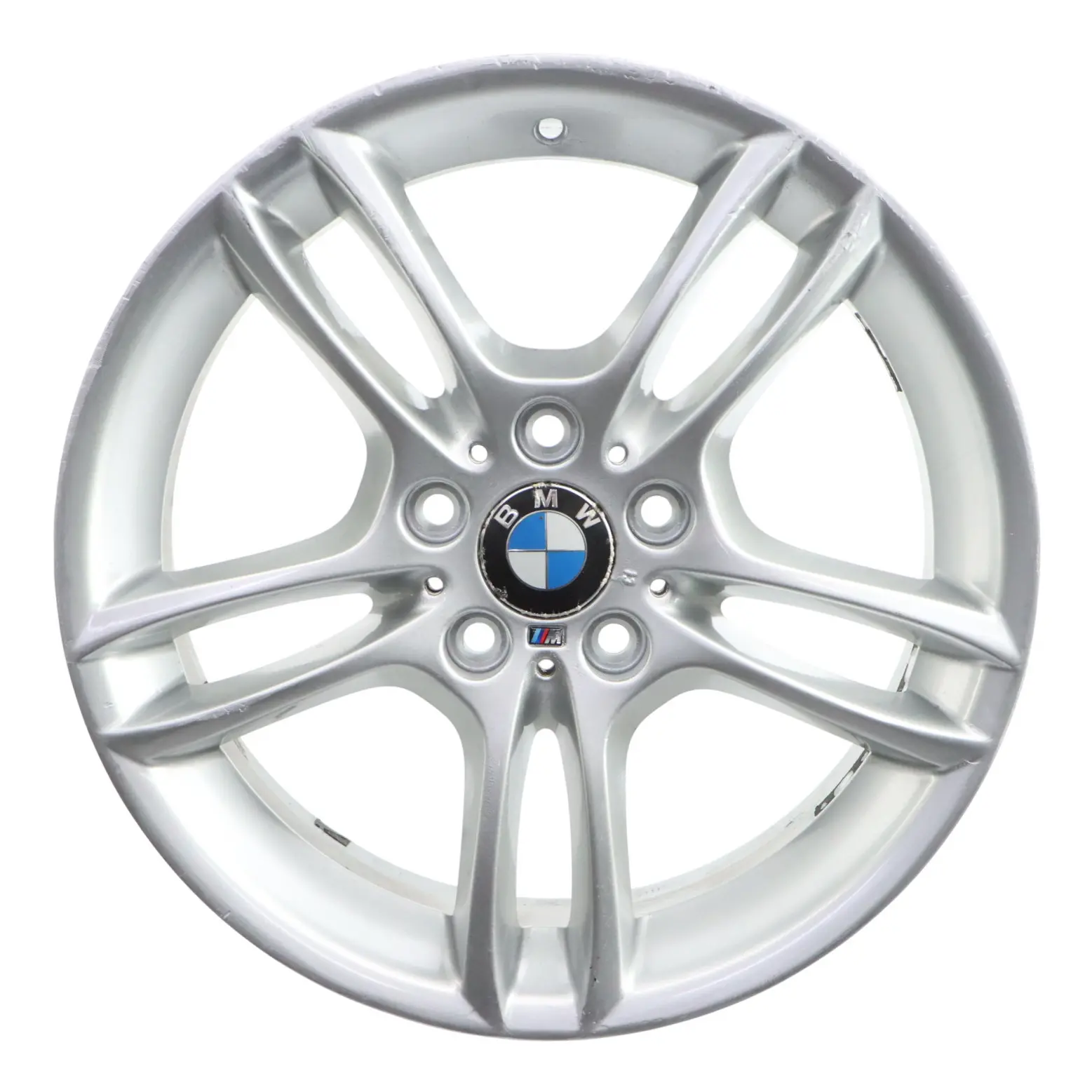 BMW E81 E87 Front Wheel Rim Alloy Silver 18" 7,5J M Double Spoke 261 7891050