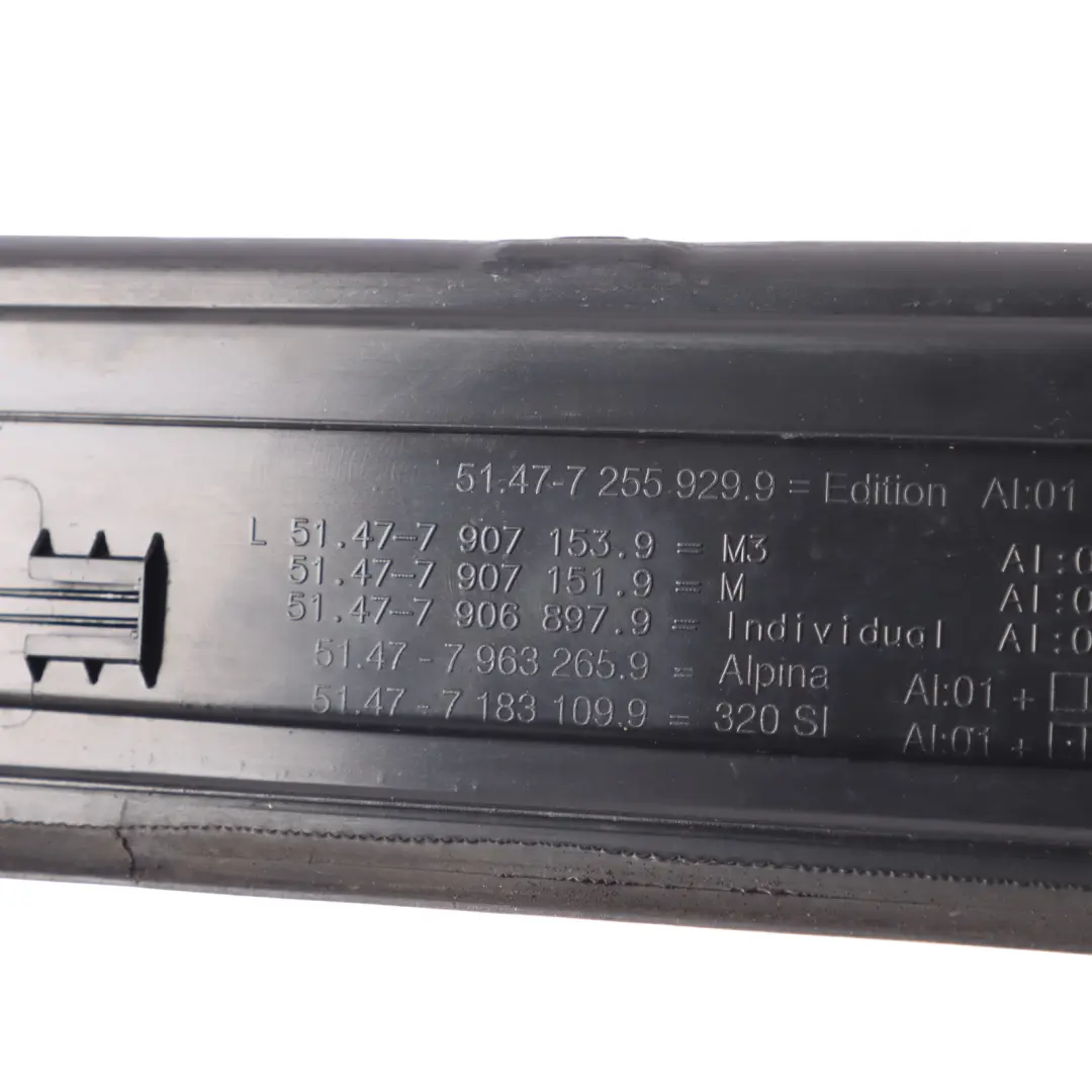  Bande D'Entrée BMW E90 E91 M Sport Piece Cover Avant Gauche - SKU 7907151-2 - Numéro de pièce 7907151