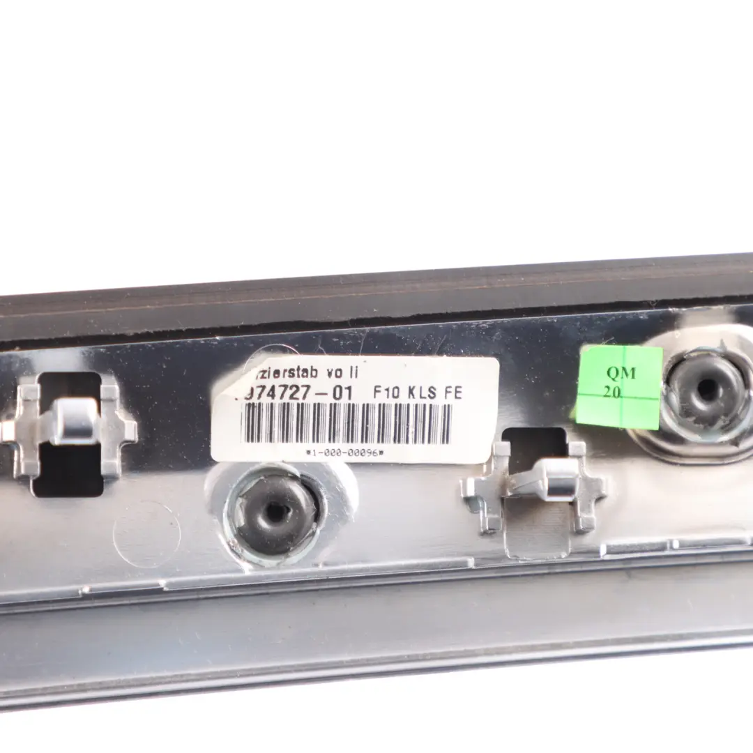 Front Door Trim Strip Cover Left N/S Pianolack Black to BMW F10 F11 with Part number 7974727 BMW F10 F11 Front Door Trim Strip Cover Left N/S Pianolack Black - SKU 7974727 - Part number 7974727