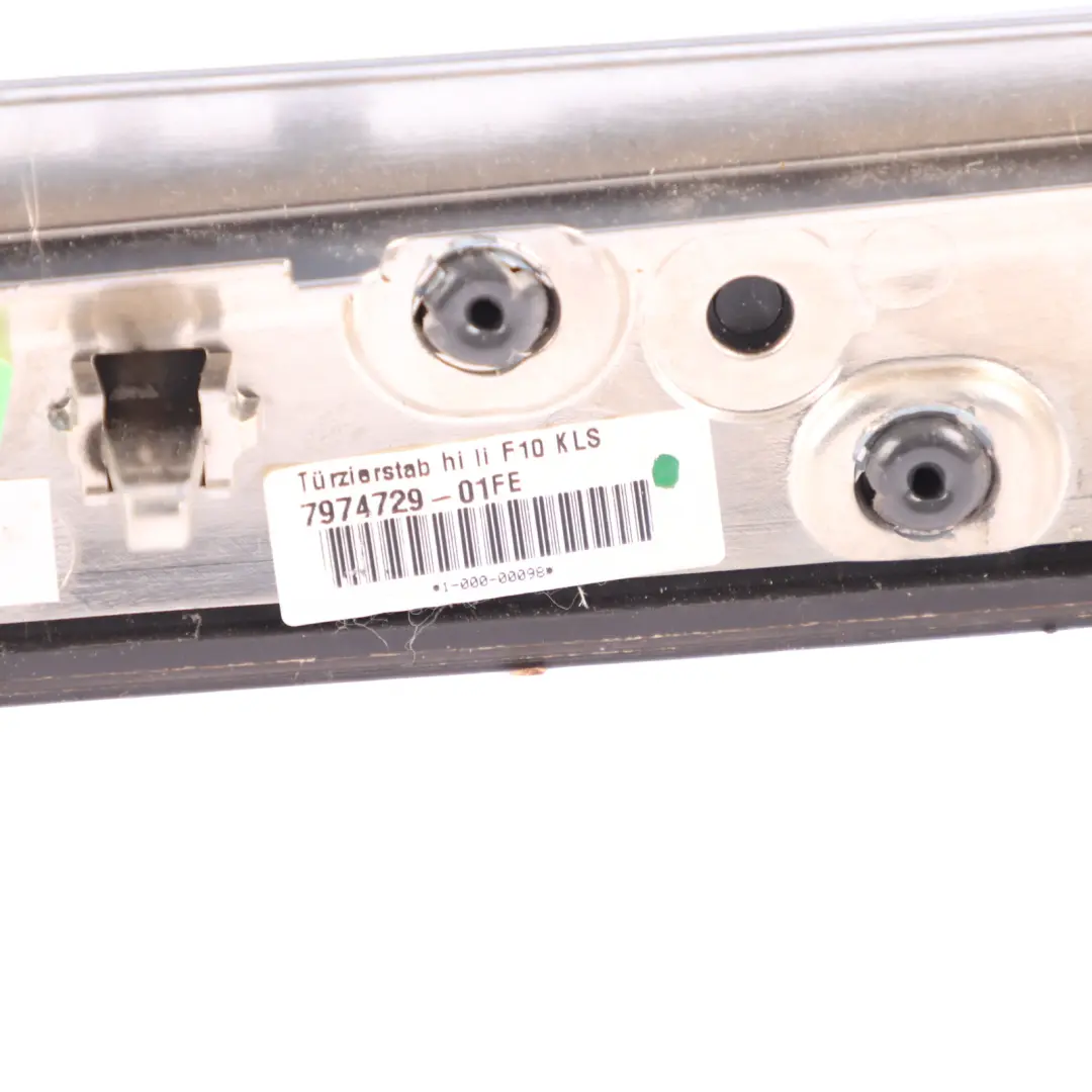 Door Trim Strip Cover Left N/S Pianolack Black to BMW F10 F11 Rear with Part number 7974729 BMW F10 F11 Rear Door Trim Strip Cover Left N/S Pianolack Black - SKU 7974729 - Part number 7974729