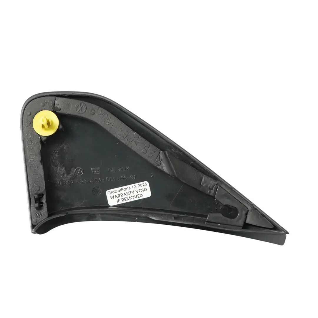Coprispecchietto Porta Triangolo Trim Anteriore Destro per Volkswagen T5 con numero di parte 7H0857538 Volkswagen T5 Coprispecchietto Porta Triangolo Trim Anteriore Destro - SKU 7H0857538 - Numero di parte 7H0857538