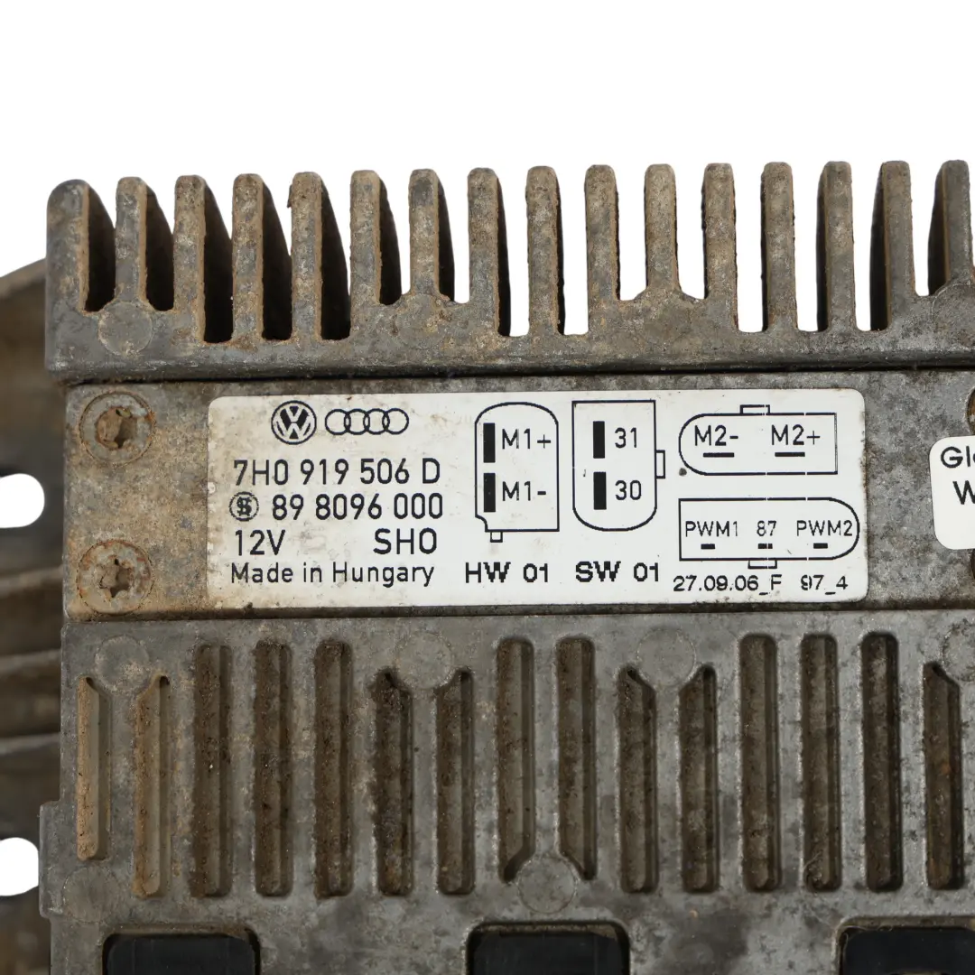 Motorkühlung Kühlerlüfter Steuergerät Modul für VW Transporter T5 mit Teilenummer 7H0919506D VW Transporter T5 Motorkühlung Kühlerlüfter Steuergerät Modul - SKU 7H0919506D - Teilenummer 7H0919506D