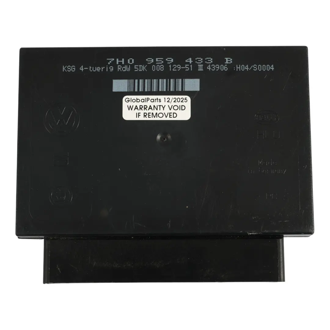 Body Control Comfort Unit Module BCM to Volkswagen Transporter T5 with Part number 7H0959433B Volkswagen Transporter T5 Body Control Comfort Unit Module BCM - SKU 7H0959433B - Part number 7H0959433B