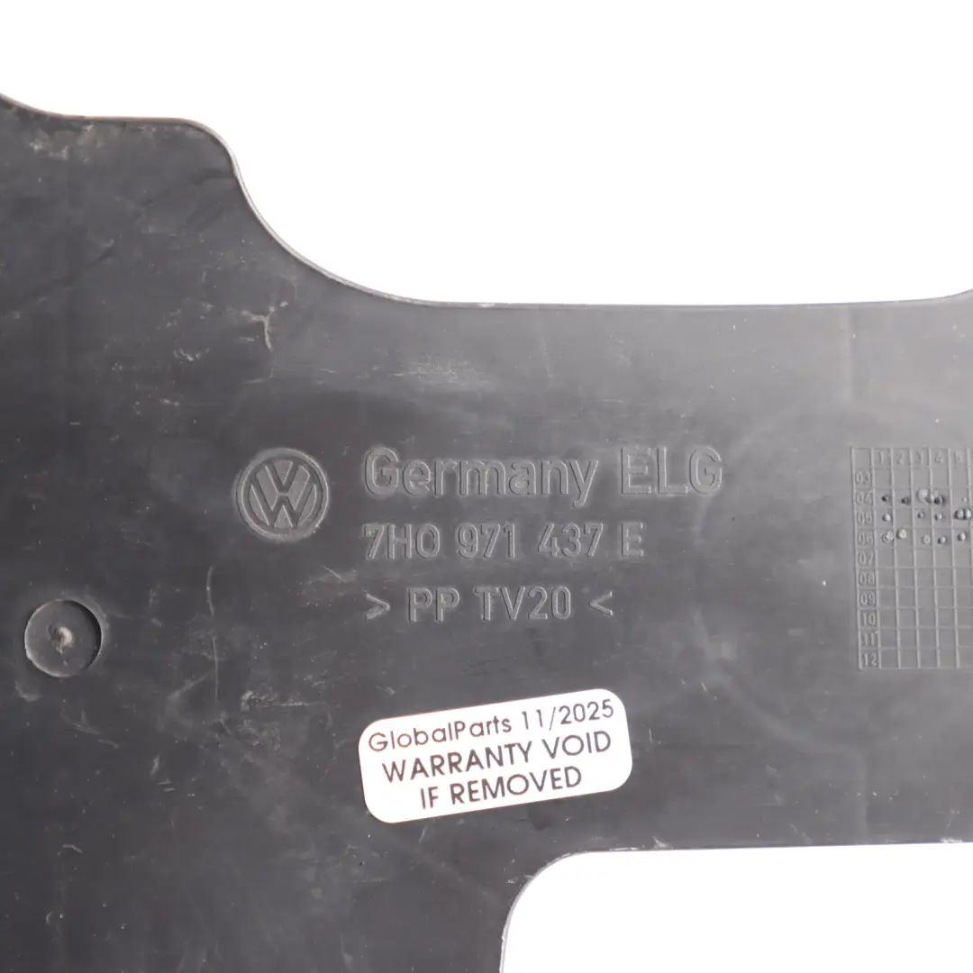 Flatbed Battery Cover Trim Bracket to Volkswagen Transporter T5 with Part number 7H0971437E Volkswagen Transporter T5 Flatbed Battery Cover Trim Bracket - SKU 7H0971437E - Part number 7H0971437E