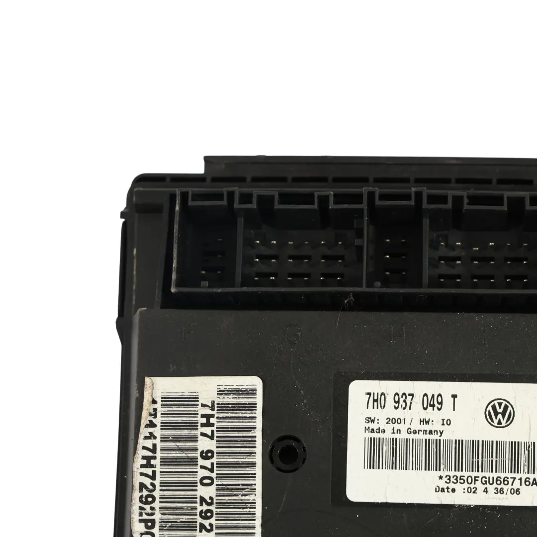 Module Carrosserie Confort Commodité BCM 7H0937049T pour VW Volkswagen Transporter T5 à propos du numéro de pièce 7H7970292P VW Volkswagen Transporter T5 Module Carrosserie Confort Commodité BCM 7H0937049T - SKU 7H7970292P - Numéro de pièce 7H7970292P