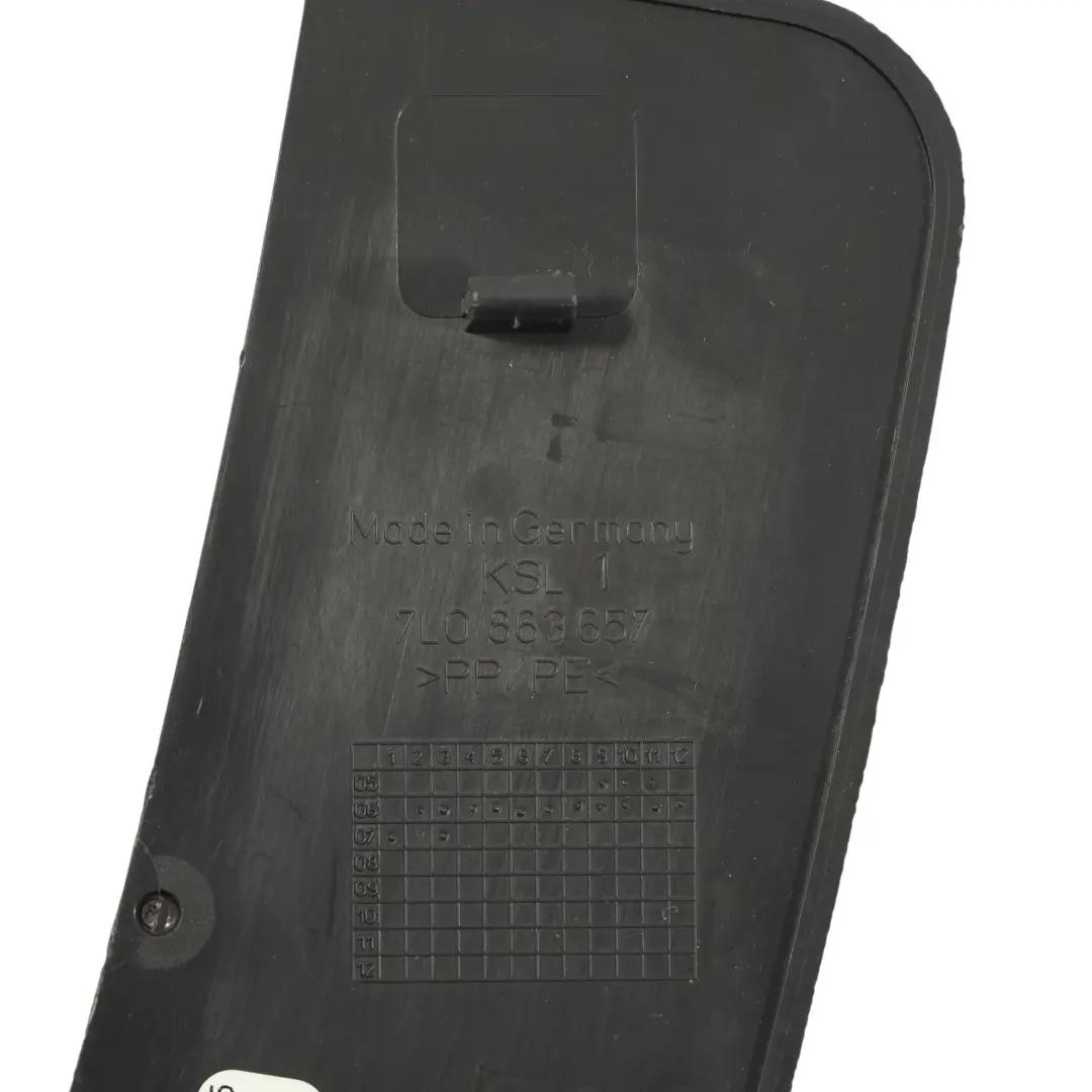 VW Volkswagen Touareg 7L Audi Q7 4L Piso Alfombra Exterior Izquierda - SKU 7L0863657 - Número de pieza 7L0863657