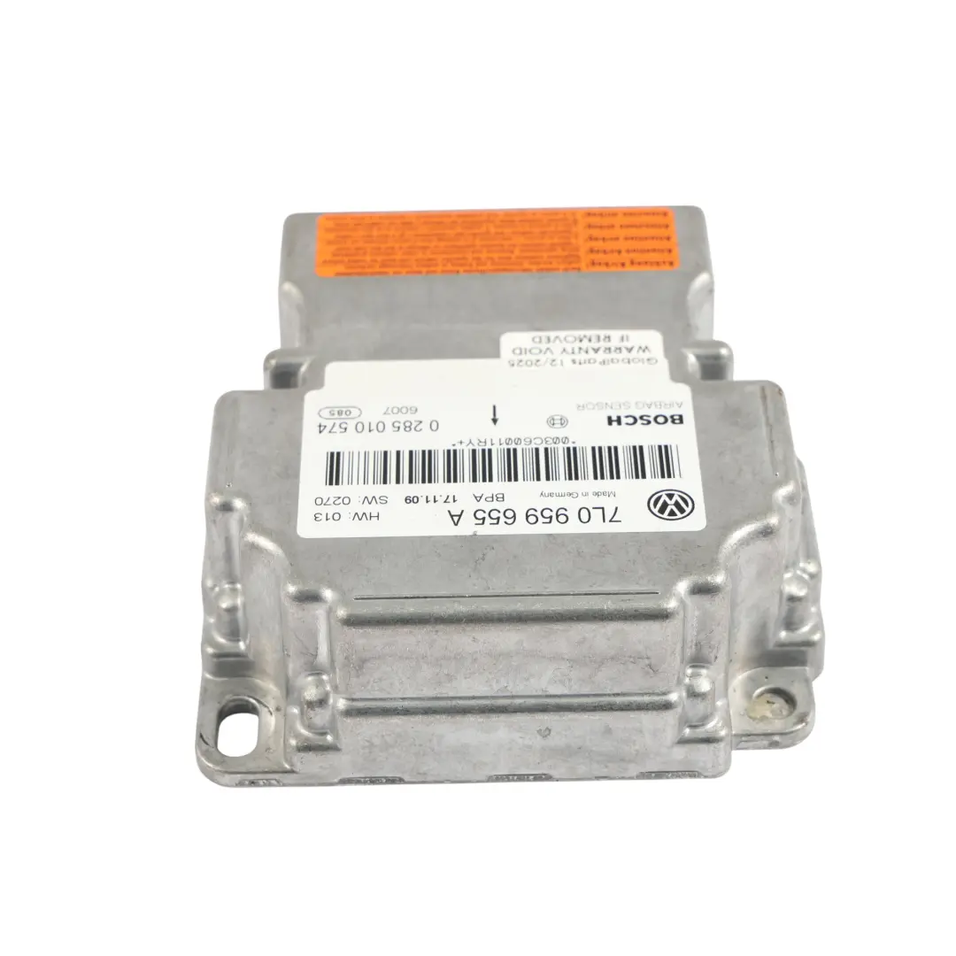 VW Volkswagen Touareg 7L Capteur Impact Collision Module Commande Air - SKU 7L0959655A - Numéro de pièce 7L0959655A