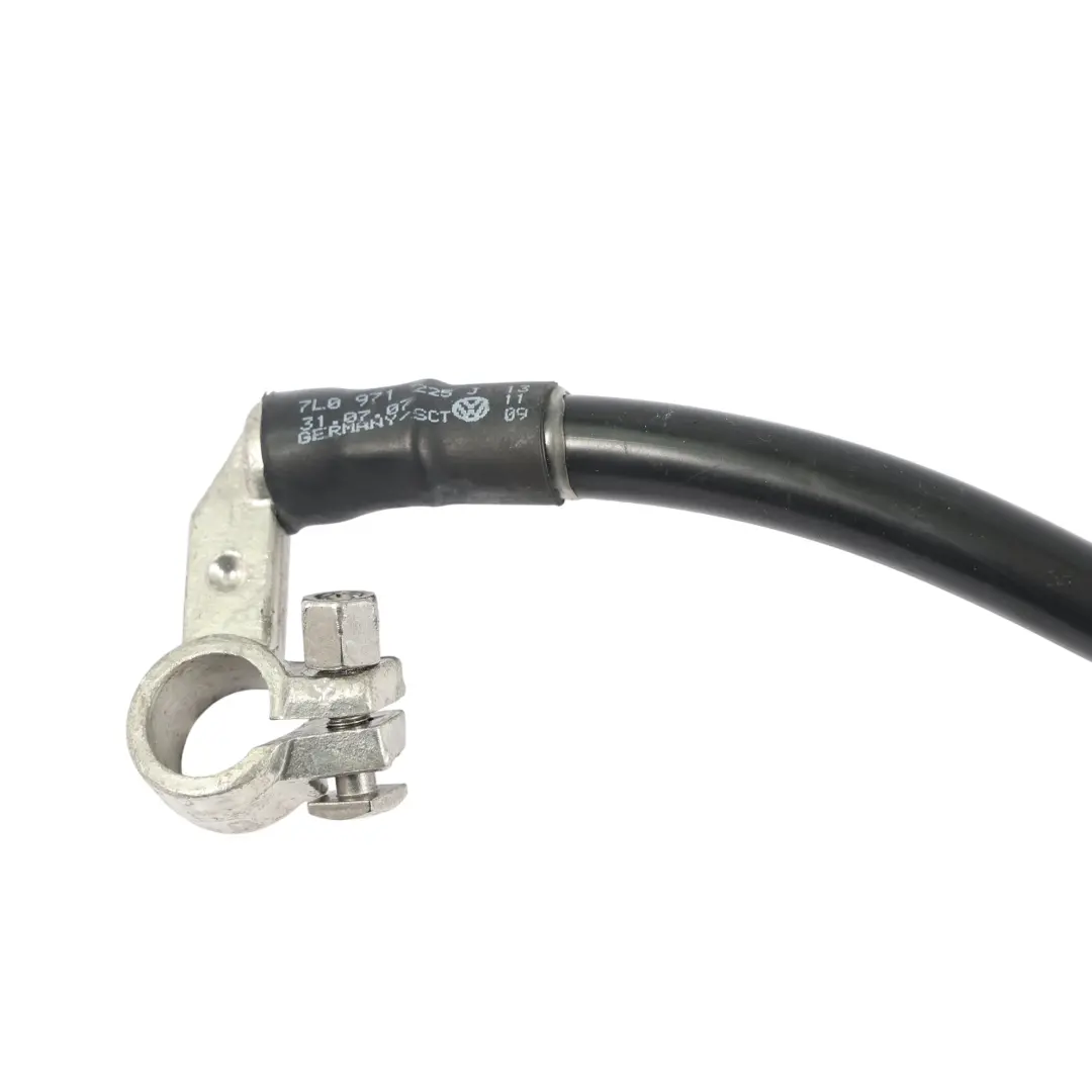 Negative Minus Pole Battery Terminal Cable to Porsche Cayenne 9PA with Part number 7L0971225J Porsche Cayenne 9PA Negative Minus Pole Battery Terminal Cable - SKU 7L0971225J - Part number 7L0971225J