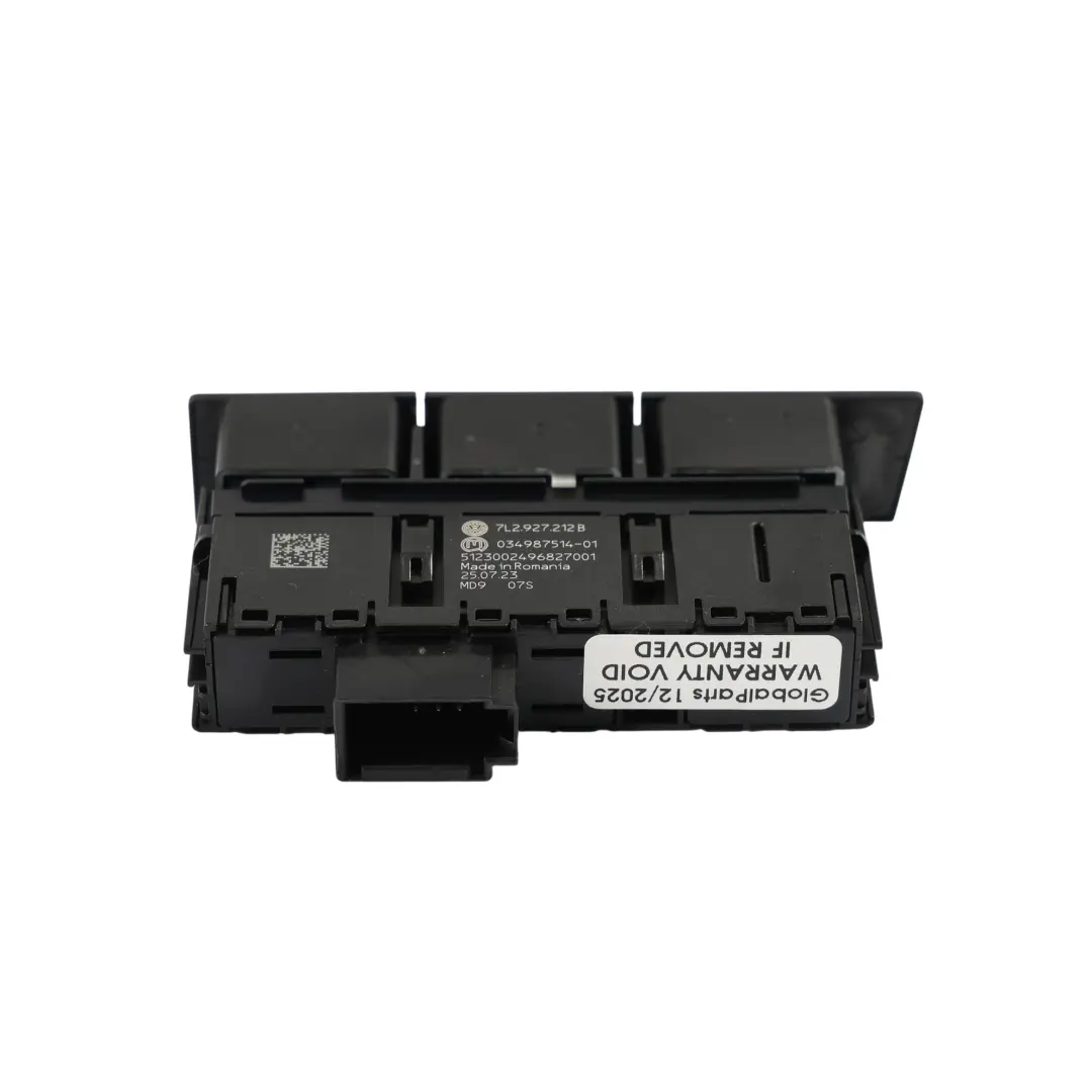 Volkswagen Transporter T6 Interruptor Stop-Start Botón Panel Control - SKU 7L2927212B - Número de pieza 7L2927212B
