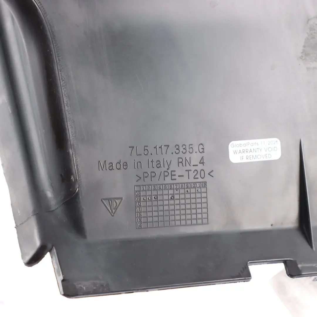 Porsche Cayenne 955 Front Bumper Air Duct Cover Housing Left N/S - SKU 7L5117335G - Part number 7L5117335G