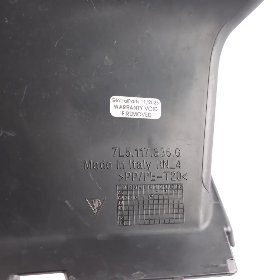 Duct Guide Channel Right O/S to Porsche Cayenne 955 9PA Intercooler Air with Part number 7L5117336G Porsche Cayenne 955 9PA Intercooler Air Duct Guide Channel Right O/S - SKU 7L5117336G - Part number 7L5117336G