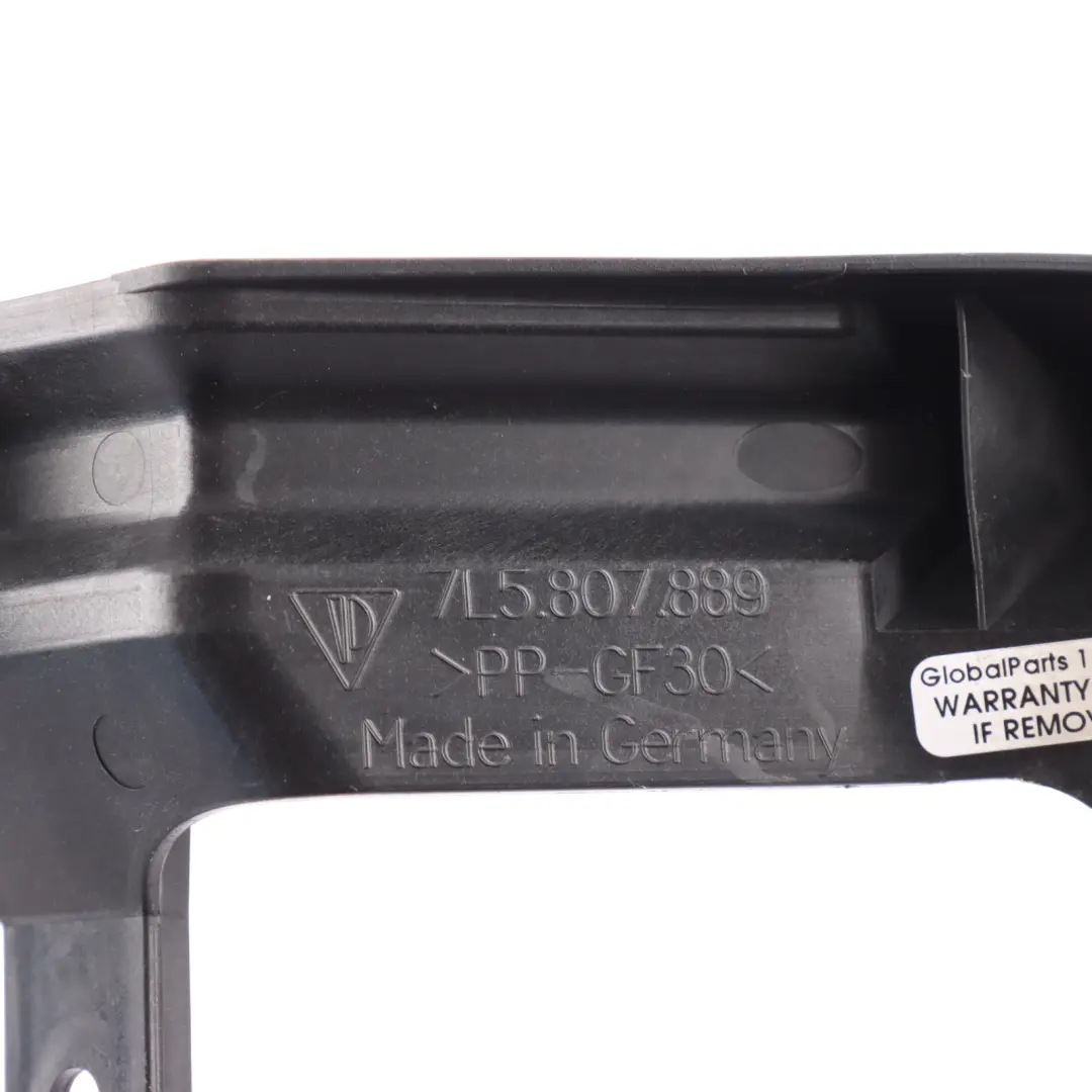 Front Bumper Bracket Guide Support Mount Left N/S to Porsche Cayenne 9PA with Part number 7L5807889 Porsche Cayenne 9PA Front Bumper Bracket Guide Support Mount Left N/S - SKU 7L5807889 - Part number 7L5807889