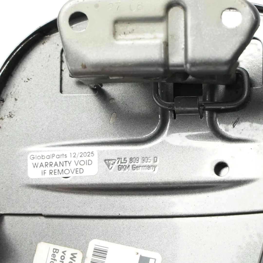 Porsche Cayenne 955 Fuel Filler Cap Cover Flap Door Meteor Grey Metallic - M7W - SKU 7L5809905D-MET - Part number 7L5809905D-MET