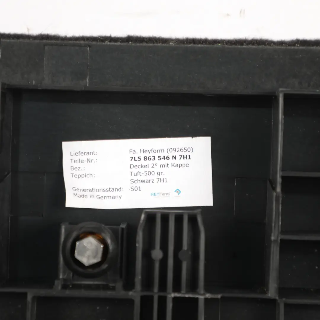 Porsche Cayenne 955 9PA Boot Trunk Carpet Mat Floor Black - SKU 7L5863546N - Part number 7L5863546N