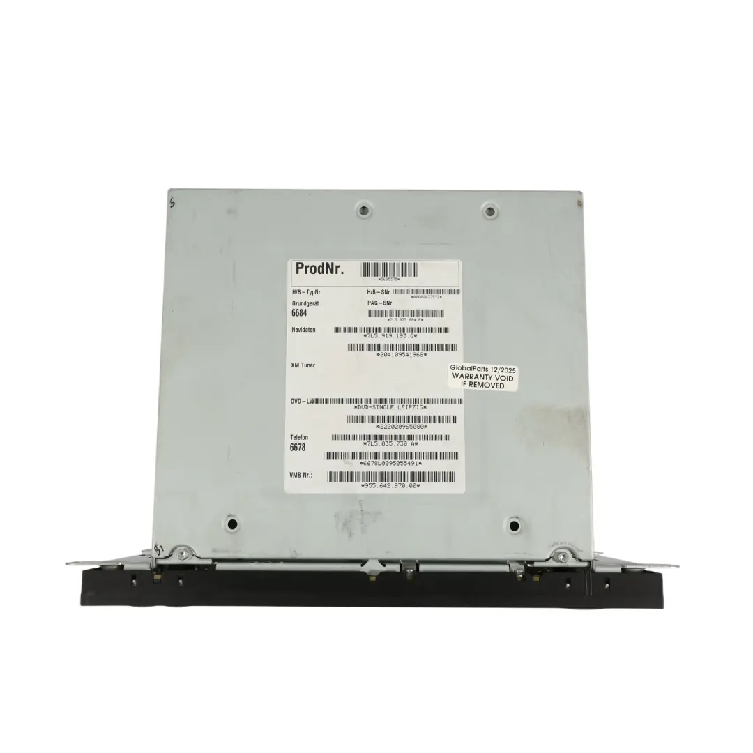 Porsche Cayenne 9PA MMI Multimedia Navigation Control Head Unit - SKU 7L5035884E - Part number 7L5035884E