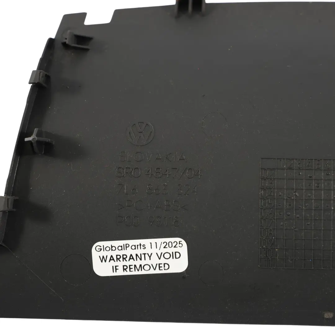 7L Osłona Konsoli Środkowej Tył Tylna Czarna do Volkswagen Touareg o numerze 7L6863324 Volkswagen Touareg 7L Osłona Konsoli Środkowej Tył Tylna Czarna - SKU 7L6863324 - Numer Części 7L6863324