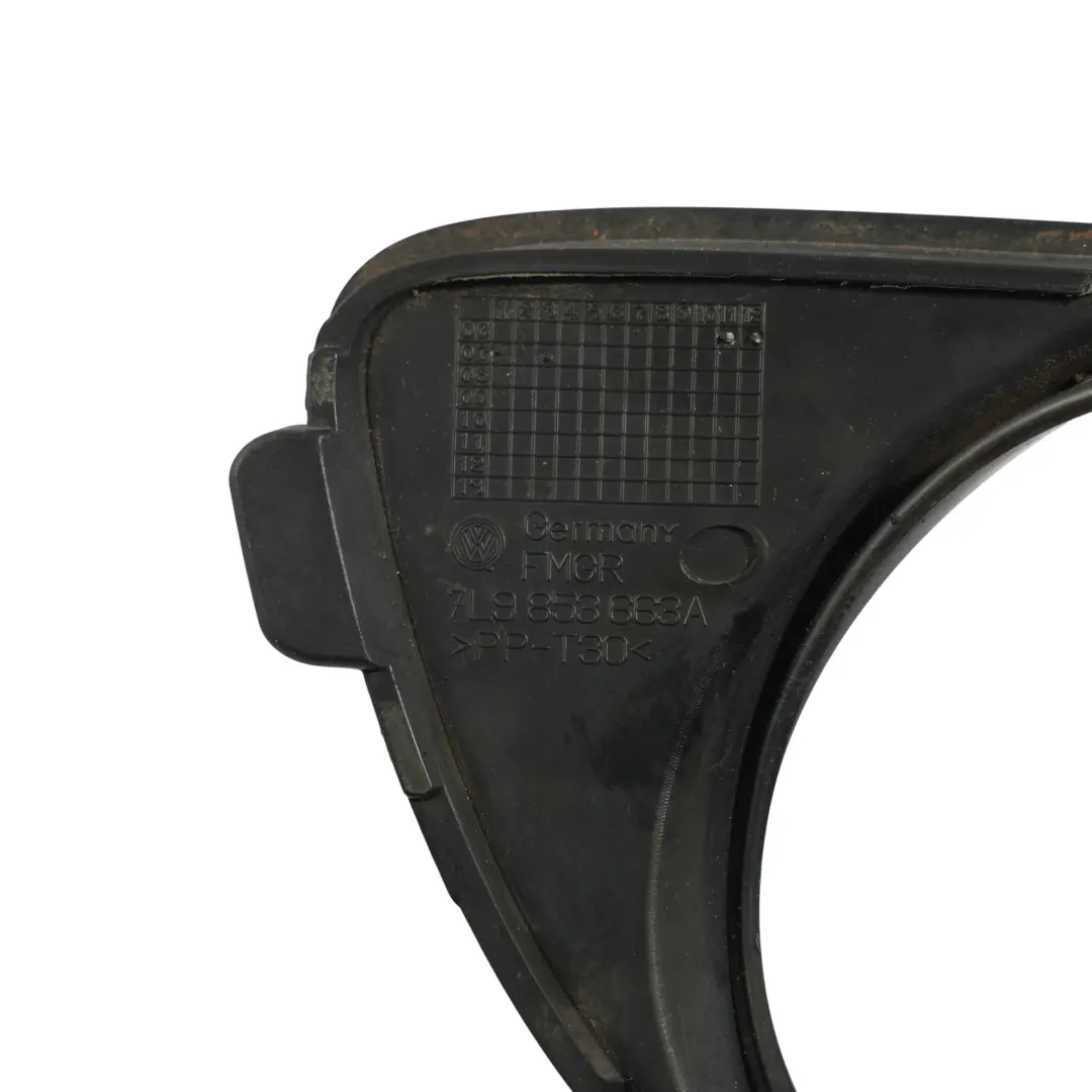 Volkswagen Touareg 7L Parachoques Delantero Lateral Tapa Izquierdo - SKU 7L9853663A - Número de pieza 7L9853663A