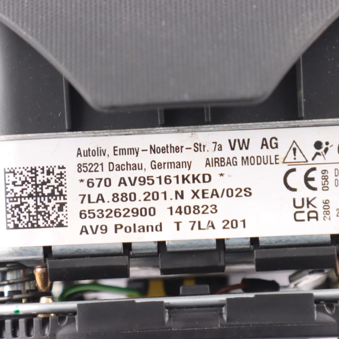 Steering Wheel Air Module Trim Cover to Volkswagen Transporter T6 with Part number 7LA880201N Volkswagen Transporter T6 Steering Wheel Air Module Trim Cover - SKU 7LA880201N - Part number 7LA880201N