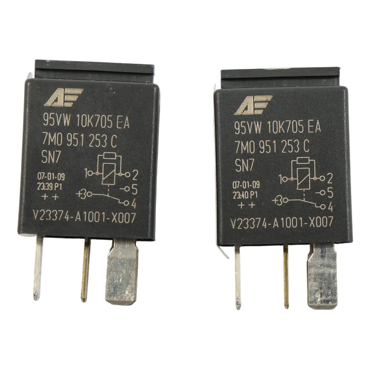 VW Touareg 7L Audi Q7 4L Relé Negro Unidad Control 5 Pin 404 12V Set 7M0951253C