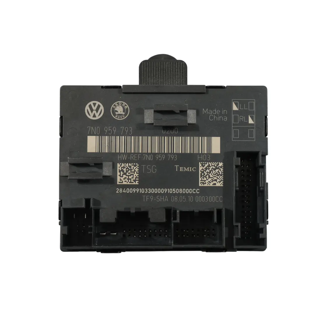 Skoda Yeti 5L Moduł Sterownik Drzwi ECU Strona Kierowcy - SKU 7N0959793 - Numer Części 7N0959793