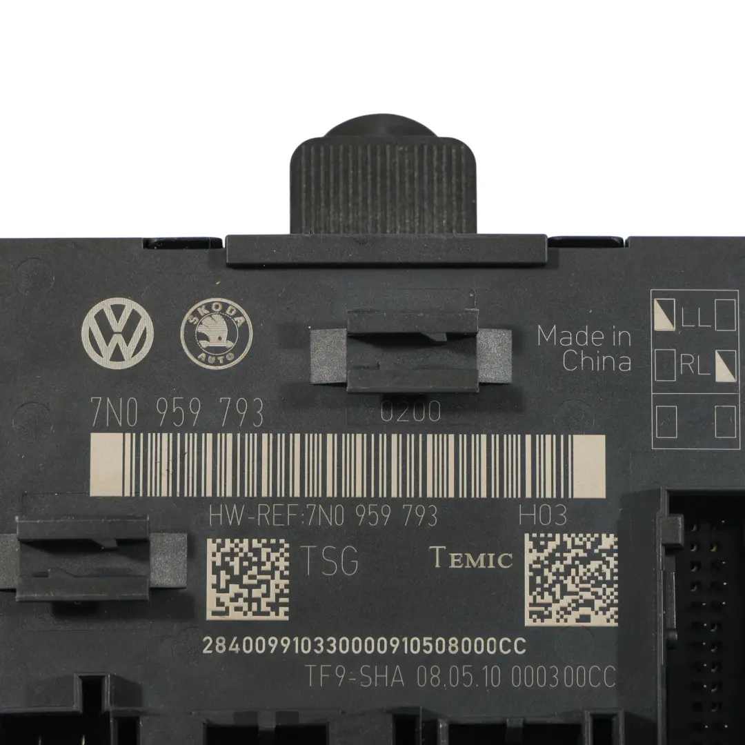 Módulo De Unidad De Control De Puerta ECU Lado Conductor para Skoda Yeti 5L con número de pieza 7N0959793 Skoda Yeti 5L Módulo De Unidad De Control De Puerta ECU Lado Conductor - SKU 7N0959793 - Número de pieza 7N0959793