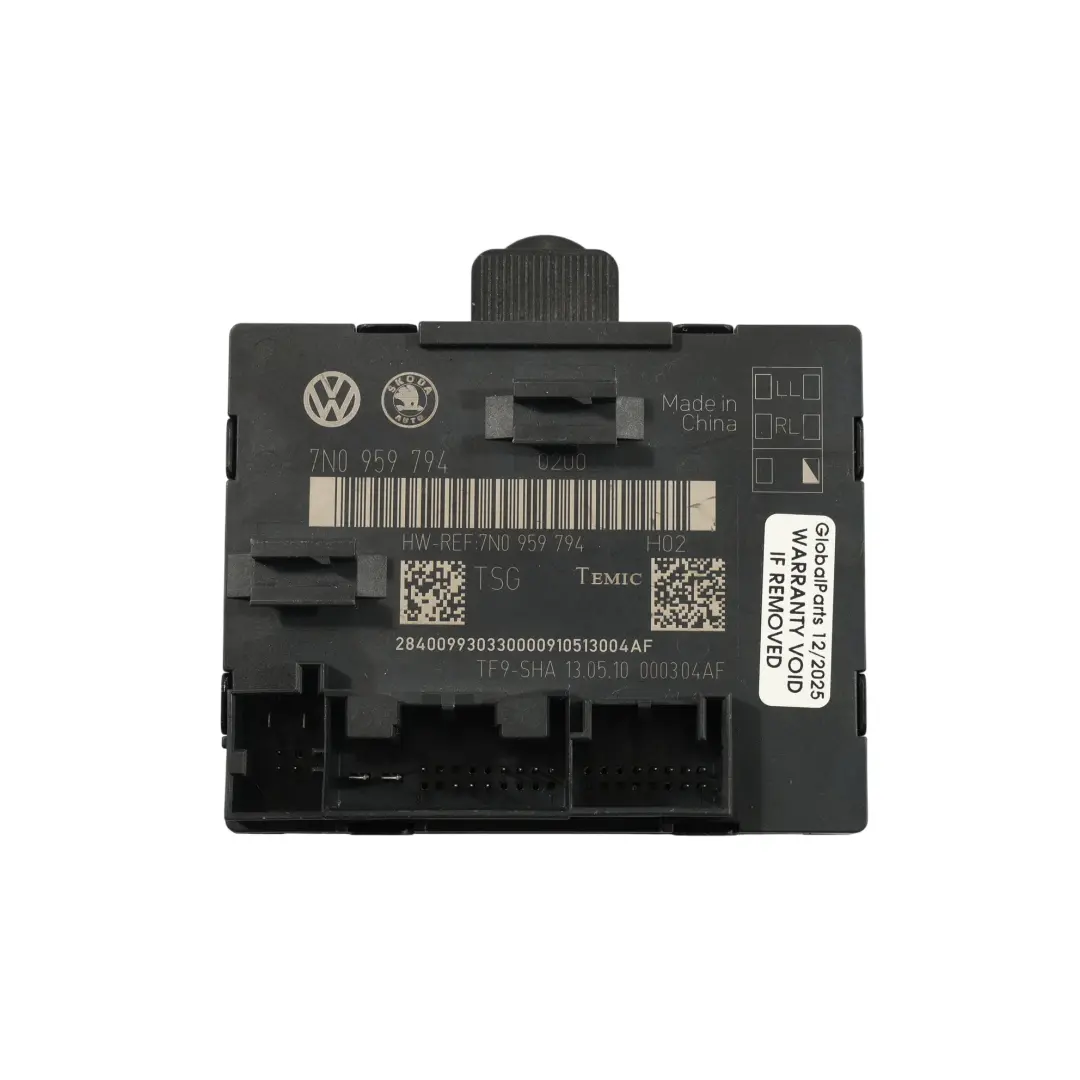 Module De Commande ECU De Porte Arrière Droite pour Skoda Yeti 5L à propos du numéro de pièce 7N0959794 Skoda Yeti 5L Module De Commande ECU De Porte Arrière Droite - SKU 7N0959794 - Numéro de pièce 7N0959794