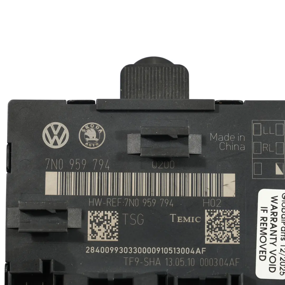 Skoda Yeti 5L Module De Commande ECU De Porte Arrière Droite - SKU 7N0959794 - Numéro de pièce 7N0959794
