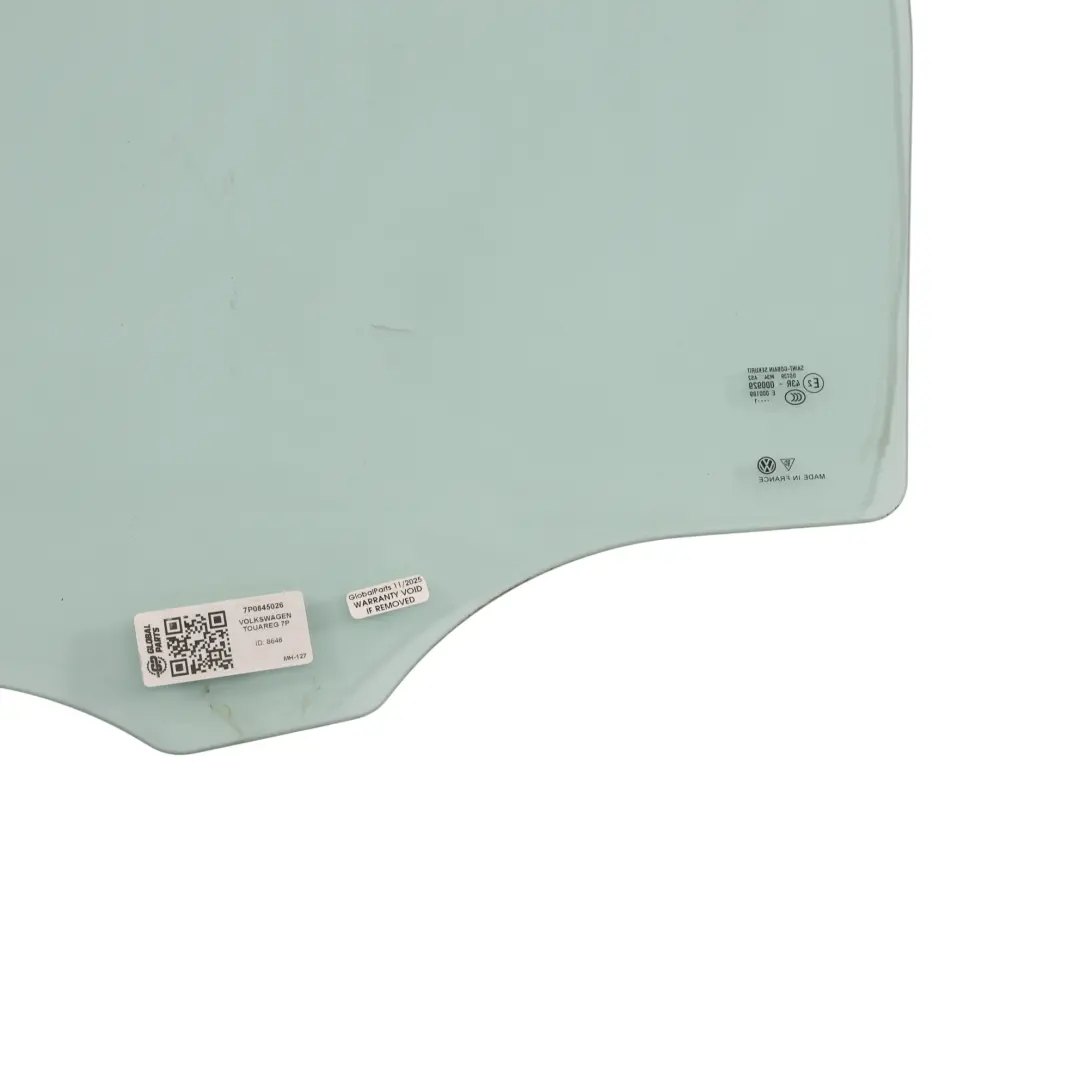 7P Side Window Green Glass AS2 Rear Right Door O/S to Volkswagen Touareg with Part number 7P0845026 Volkswagen Touareg 7P Side Window Green Glass AS2 Rear Right Door O/S - SKU 7P0845026 - Part number 7P0845026