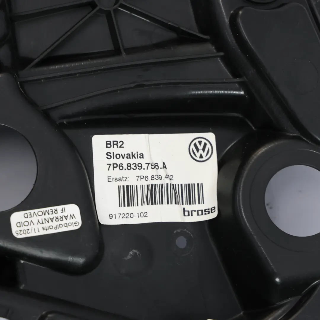 7P Elevalunas Eléctrico Trasero Derecho 7P6839756A para VW Volkswagen Touareg con número de pieza 7P6839462A VW Volkswagen Touareg 7P Elevalunas Eléctrico Trasero Derecho 7P6839756A - SKU 7P6839462A - Número de pieza 7P6839462A