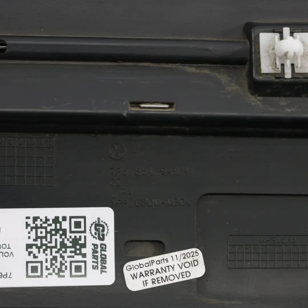 7P Embellecedor Moldura Puerta Trasera Izquierda Negro para VW Touareg con número de pieza 7P6854949H VW Touareg 7P Embellecedor Moldura Puerta Trasera Izquierda Negro - SKU 7P6854949H-DBL - Número de pieza 7P6854949H