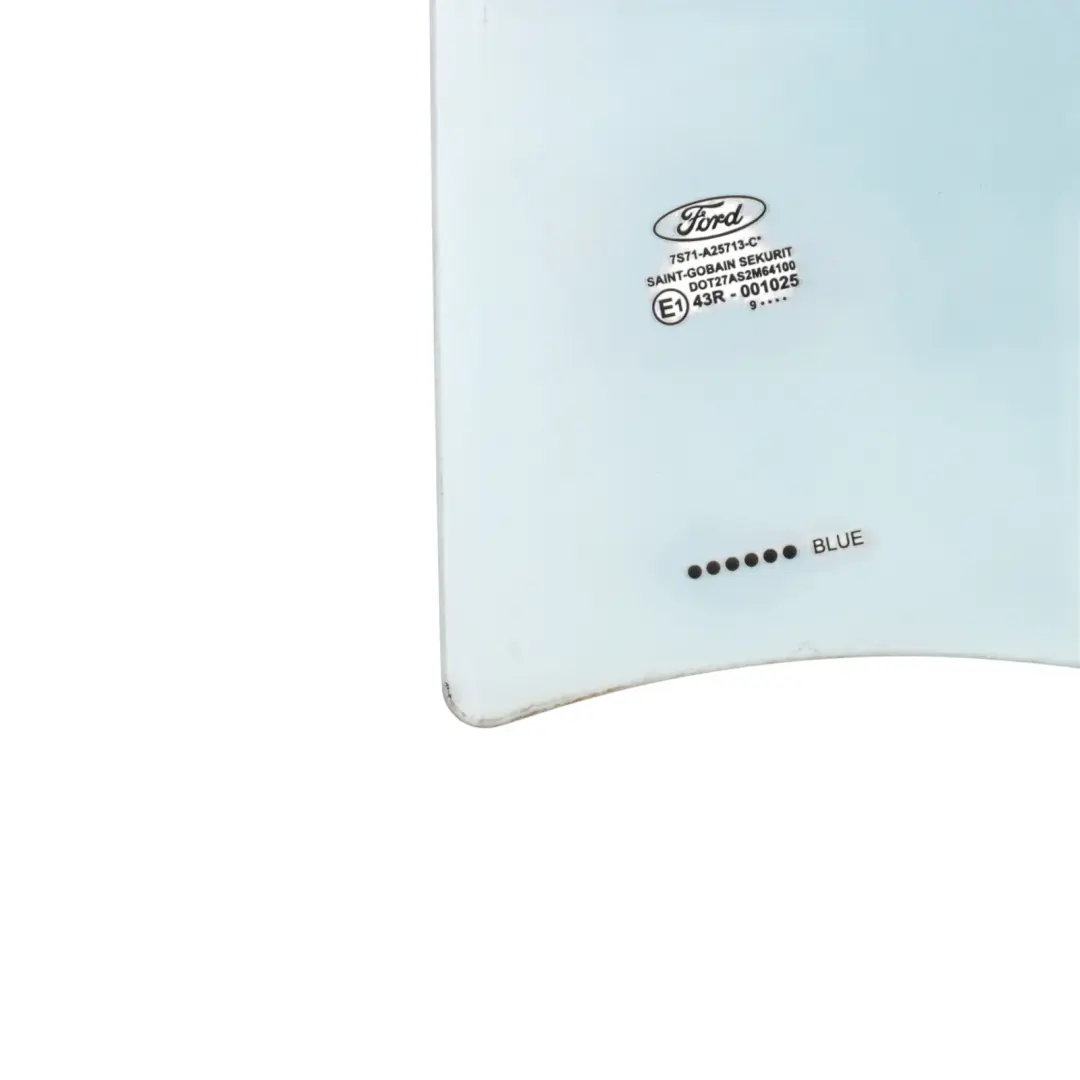 Ford Mondeo Mk4 Door Window Glass Rear Left N/S Blue Glazing AS2 - SKU 7S71-A25713-CD - Part number 7S71-A25713-CD