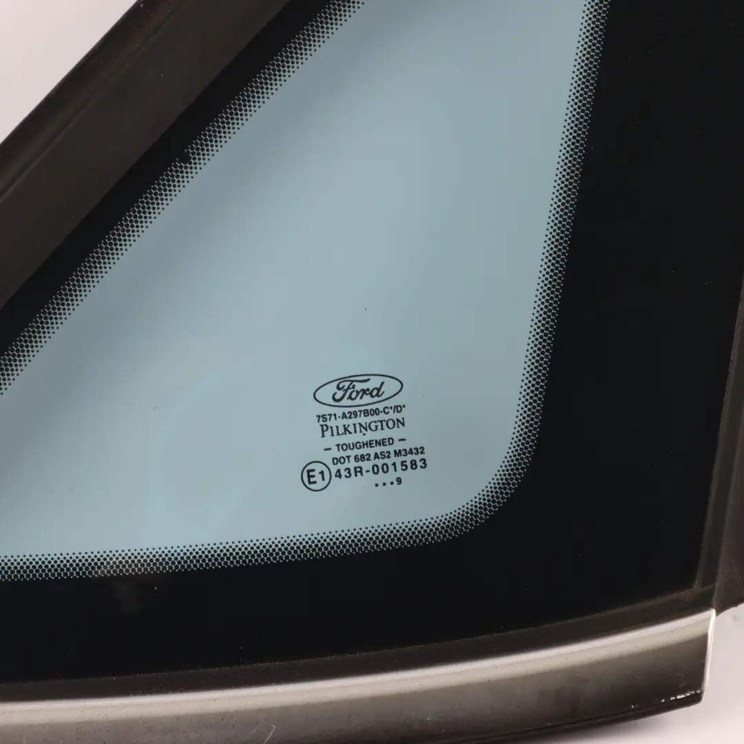 Ford Mondeo Mk4 Quarter Side Window Glass Rear Right O/S AS2 Blue 7S71A297B00CG - SKU 7S71-A297B00-CG - Part number 7S71-A297B00-CG