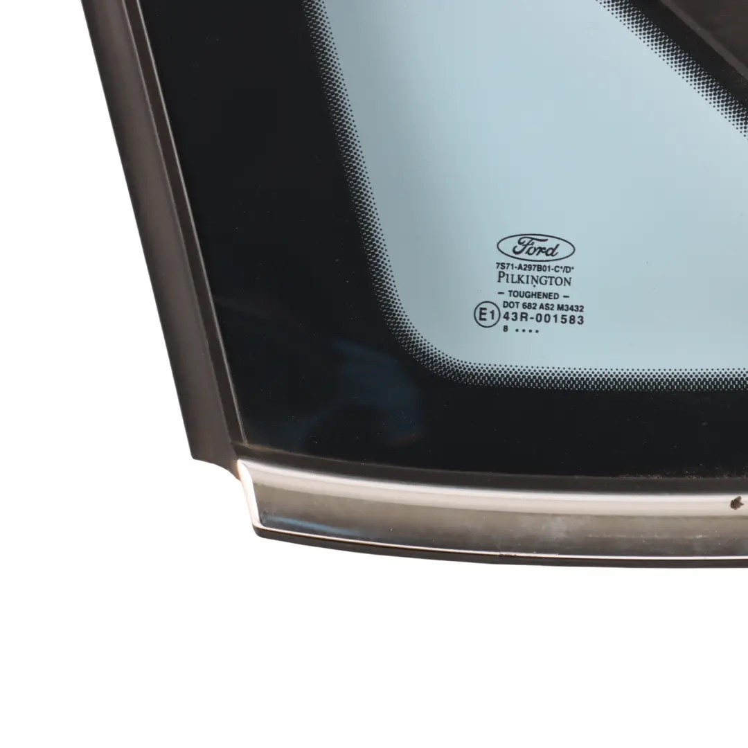 Ford Mondeo Mk4 Quarter Side Window Glass Rear Left N/S AS2 Blue 7S71A297B01CG - SKU 7S71-A297B01-CG - Part number 7S71-A297B01-CG