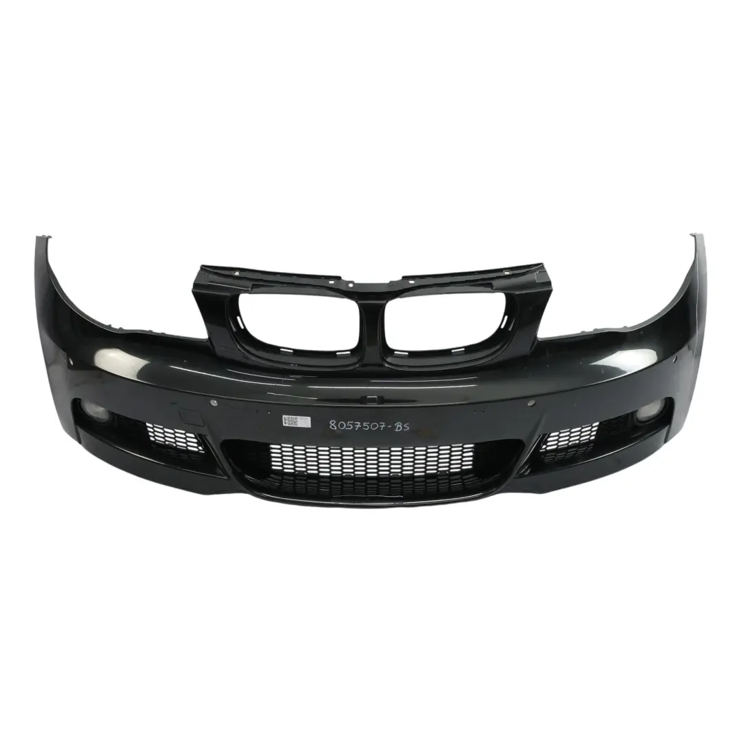BMW E82 E88 Front Bumper M Sport Trim Panel Black Sapphire Metallic - 475 - SKU 8057507-BS - Part number 8057507