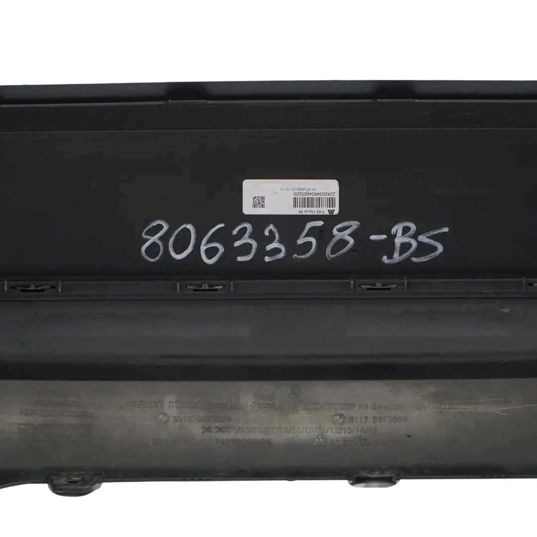 BMW F45 Rear Bumper M Sport Trim Panelling PDC Black Sapphire Metallic - 475 - SKU 8063358-BS - Part number 8063358