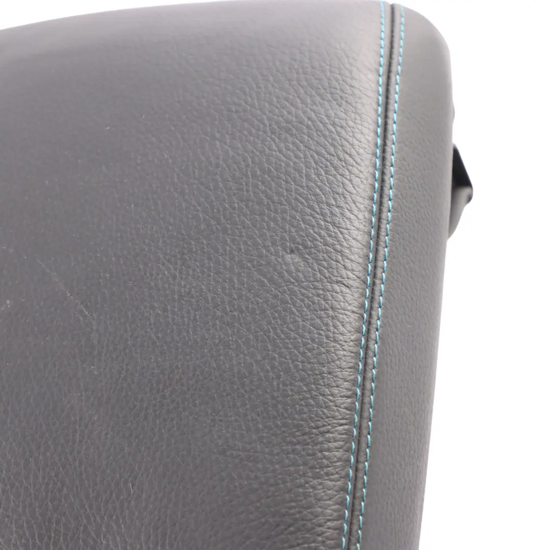Central Console Arm Rest Black Blue Stitching Alcantara to BMW F87 M2 with Part number 8065465 BMW F87 M2 Central Console Arm Rest Black Blue Stitching Alcantara - SKU 8065465-1 - Part number 8065465
