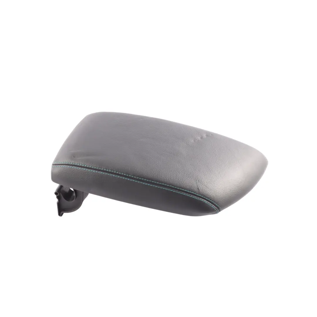 Central Console Arm Rest Black Blue Stitching Alcantara to BMW F87 M2 with Part number 8065465 BMW F87 M2 Central Console Arm Rest Black Blue Stitching Alcantara - SKU 8065465-1 - Part number 8065465
