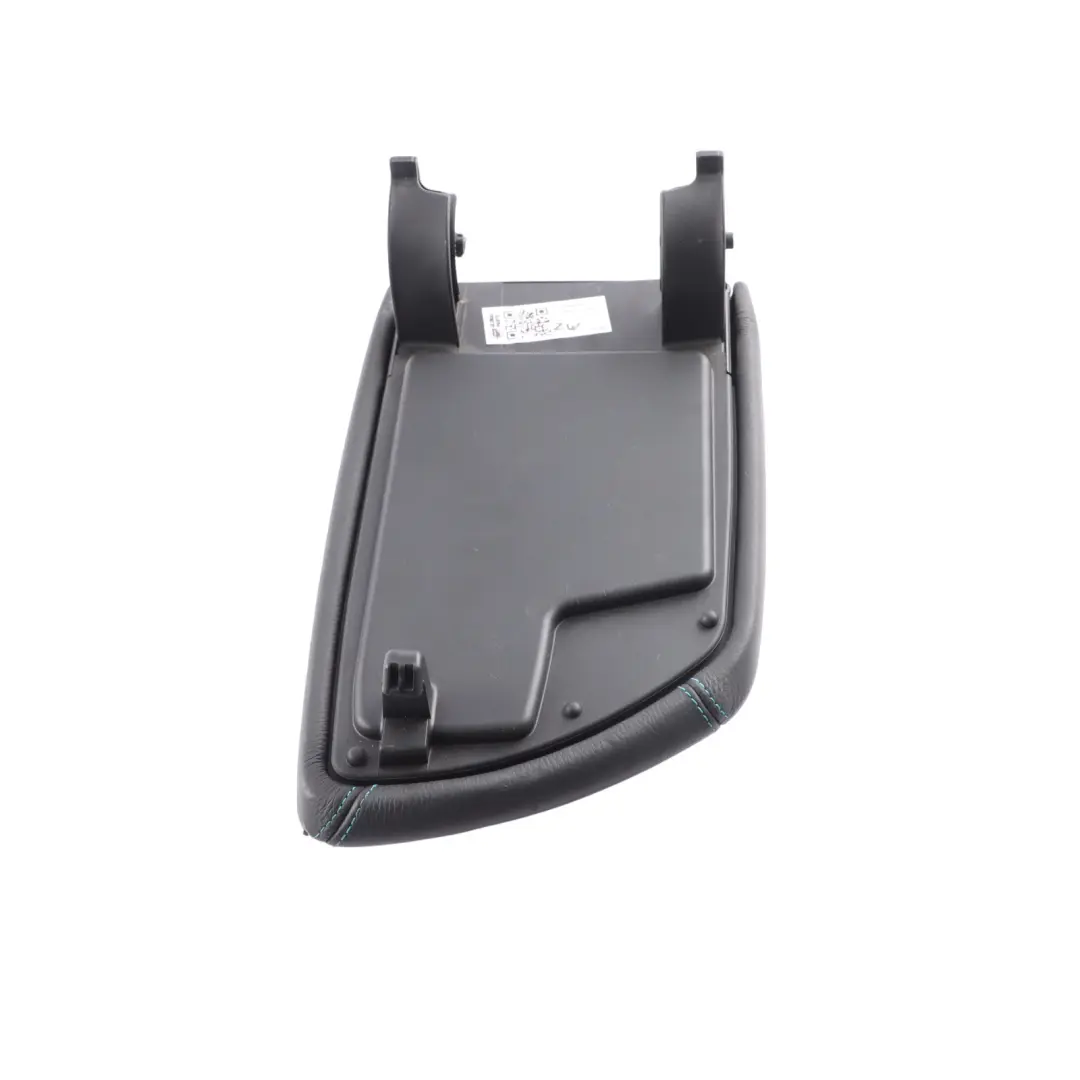 Central Console Arm Rest Black Blue Stitching Alcantara to BMW F87 M2 with Part number 8065465 BMW F87 M2 Central Console Arm Rest Black Blue Stitching Alcantara - SKU 8065465-1 - Part number 8065465