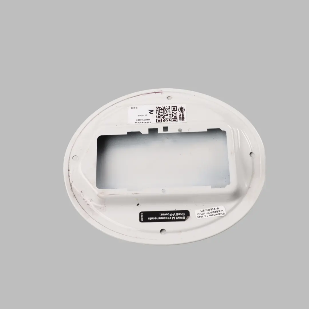 BMW F87 M2 Fuel Flap Cover Fill In Filler Cap Alpinweiss 3 Alpine White - 300 - SKU 8068243-AW - Part number 8068243