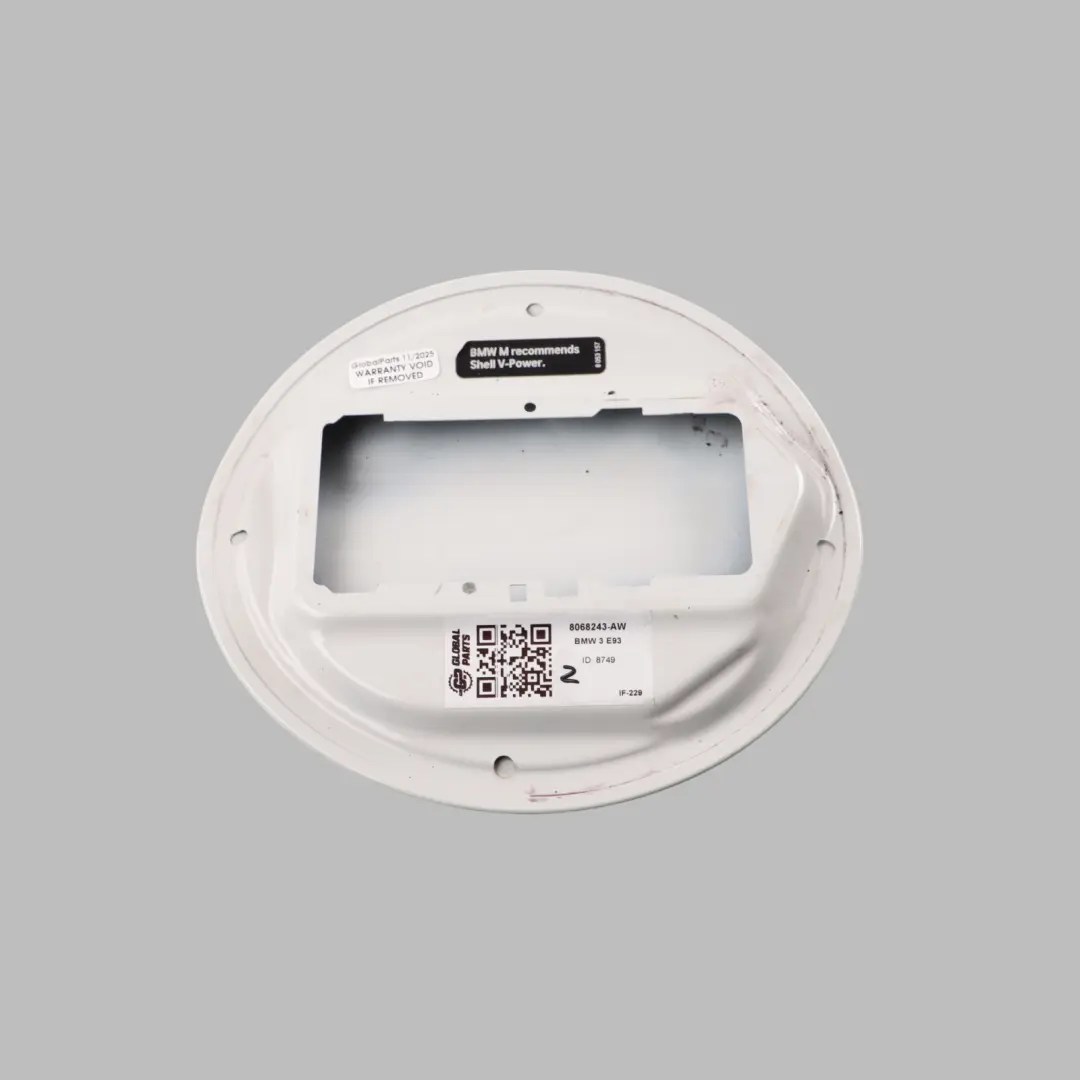 BMW F87 M2 Fuel Flap Cover Fill In Filler Cap Alpinweiss 3 Alpine White - 300 - SKU 8068243-AW - Part number 8068243