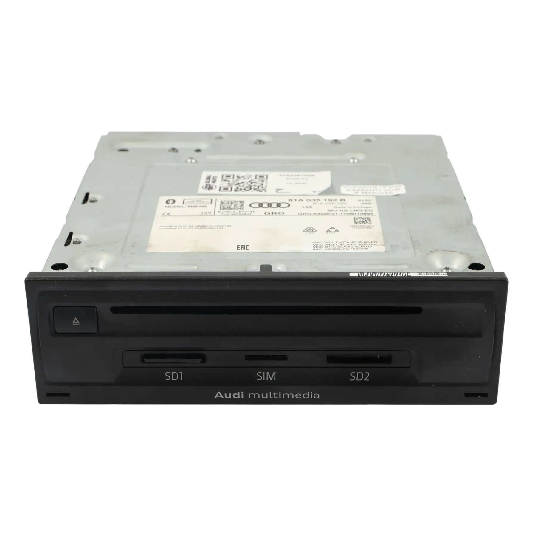 Audi A3 8V Radio CD SD SIM Player Stereo Sat Nav Hauptgerät 81A035192B