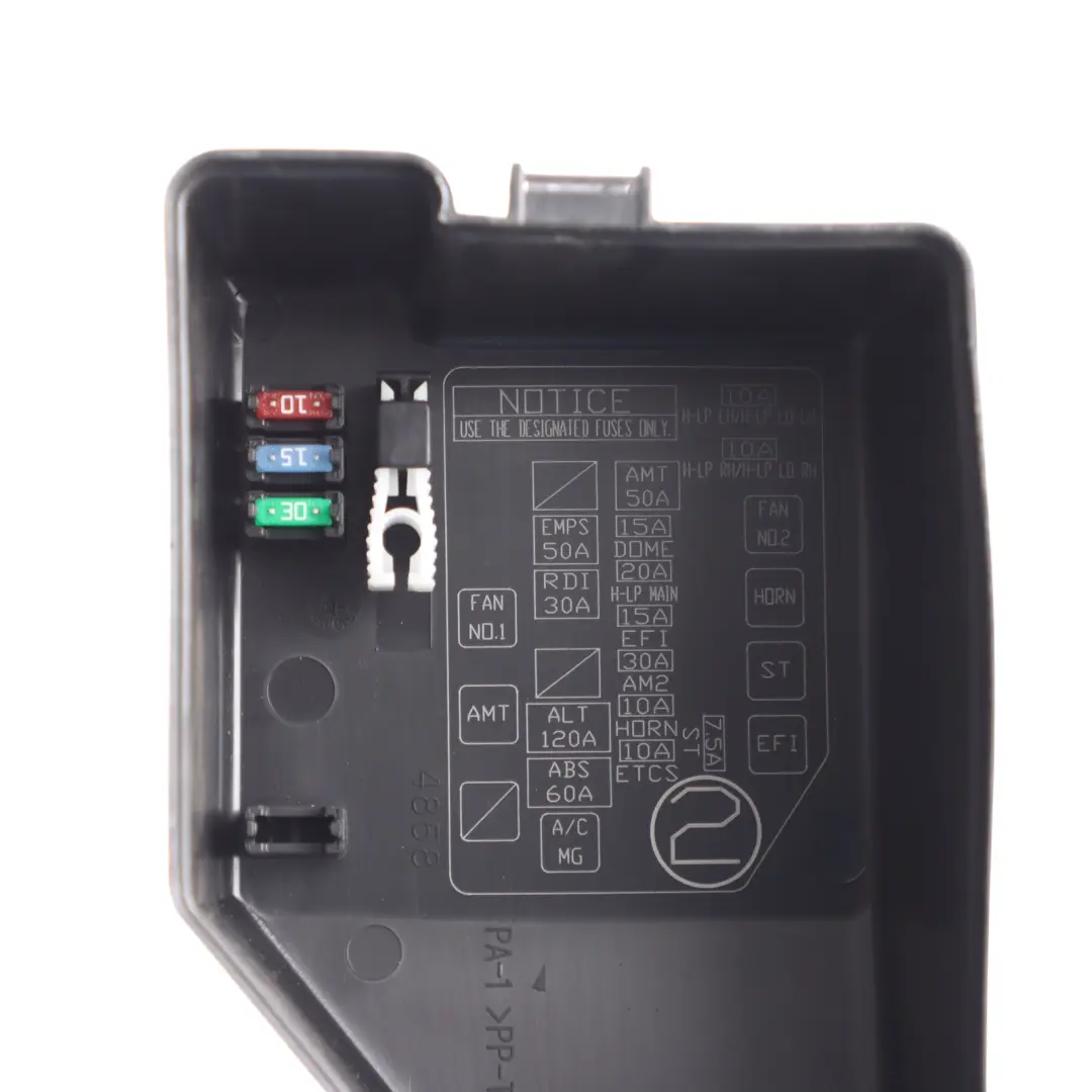 Mk1 XP10 Under Bonnet Hood Relay Fuse Box Board to Toyota Yaris with Part number 827410D010 Toyota Yaris Mk1 XP10 Under Bonnet Hood Relay Fuse Box Board - SKU 827410D010 - Part number 827410D010