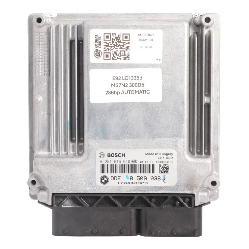 BMW E60 E61 E90 E92 M57N2 286HP Engine Control Unit ECU DDE 8509036 Automatic