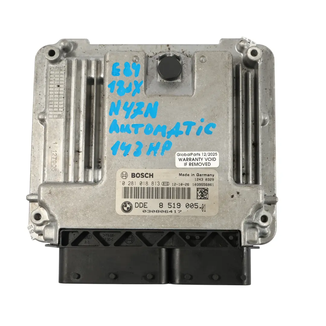 BMW X1 E84 18Dx Diesel N47N 143HP Sterownik Silnika DDE Automat - SKU 8519005-2 - Numer Części 8519005