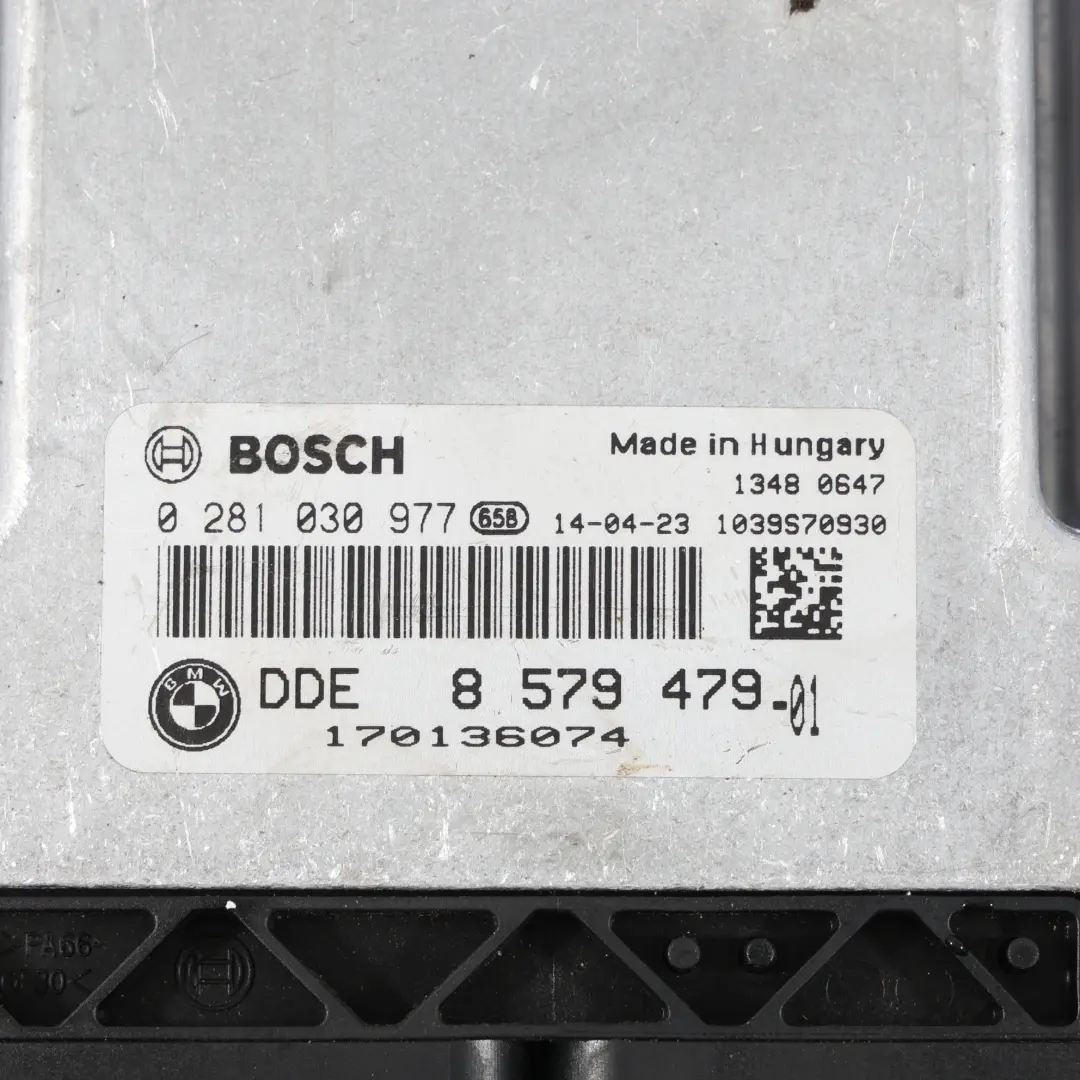 BMW F20 F21 F30 F31 116HP N47N Engine Control Unit ECU Kit DDE Manual - SKU 8579479-6 - Part number 8579479