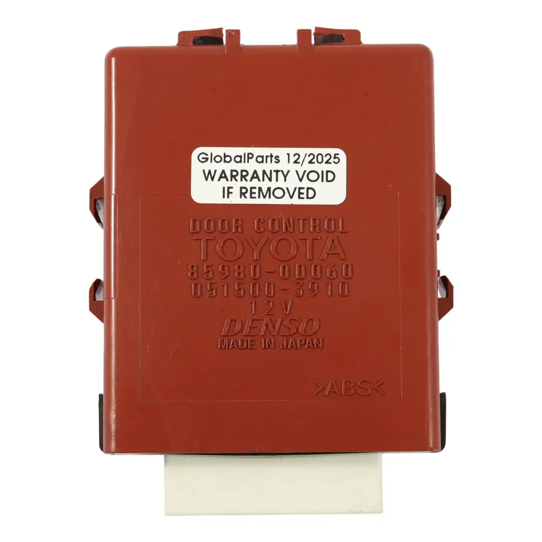 Toyota Yaris XP10 Unidad De Módulo De Control De Puerta ECU - SKU 859800D060 - Número de pieza 859800D060