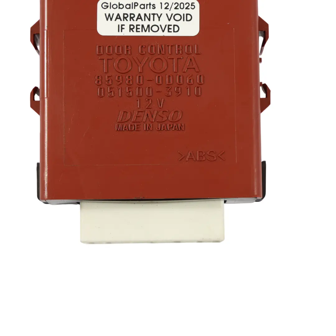 XP10 Unidad De Módulo De Control De Puerta ECU para Toyota Yaris con número de pieza 859800D060 Toyota Yaris XP10 Unidad De Módulo De Control De Puerta ECU - SKU 859800D060 - Número de pieza 859800D060