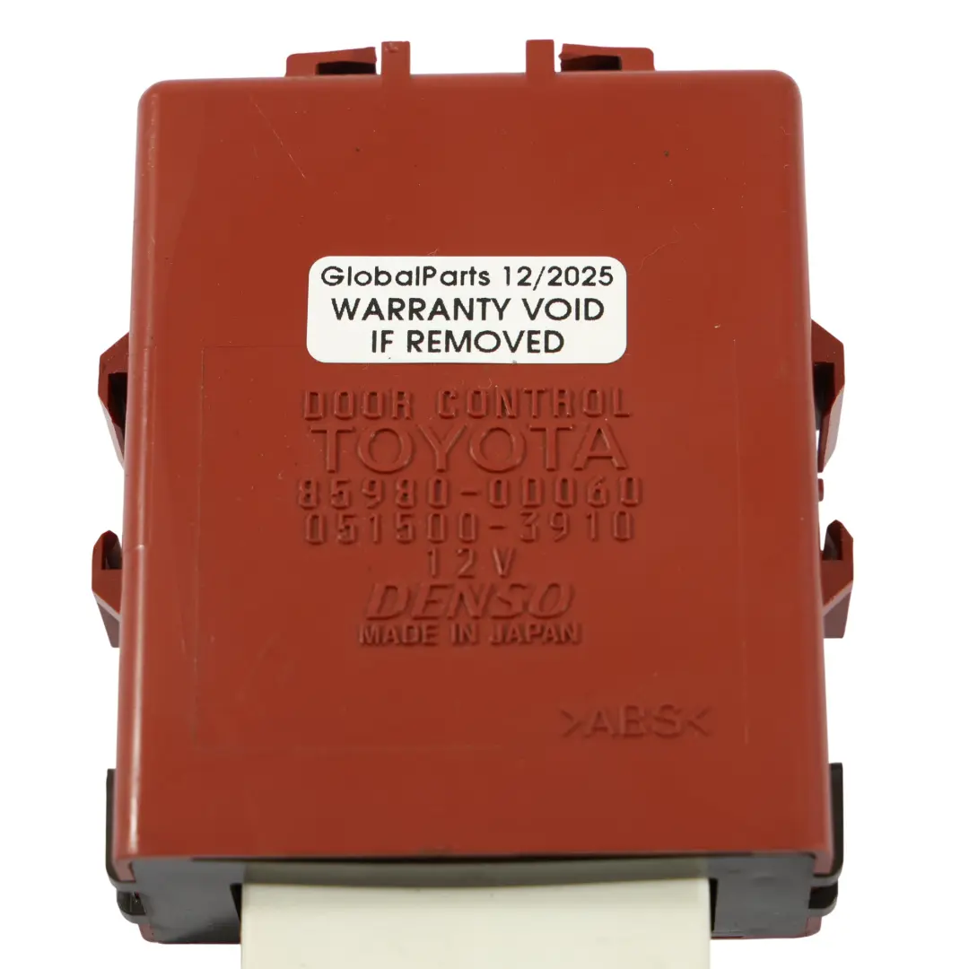 XP10 Unidad De Módulo De Control De Puerta ECU para Toyota Yaris con número de pieza 859800D060 Toyota Yaris XP10 Unidad De Módulo De Control De Puerta ECU - SKU 859800D060 - Número de pieza 859800D060