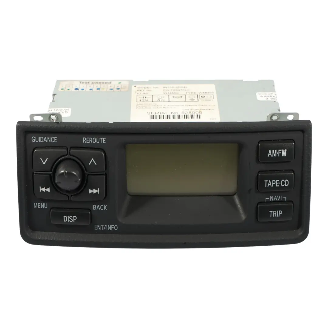 Toyota Yaris MK1 Bildschirm Monitor Radio Nav Navigationsgerät - SKU 861100D040 - Teilenummer 861100D040